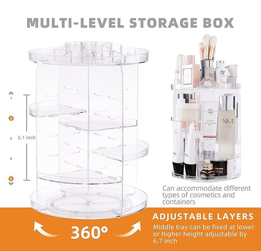 Acrylic 360 Spinning Makeup Organize