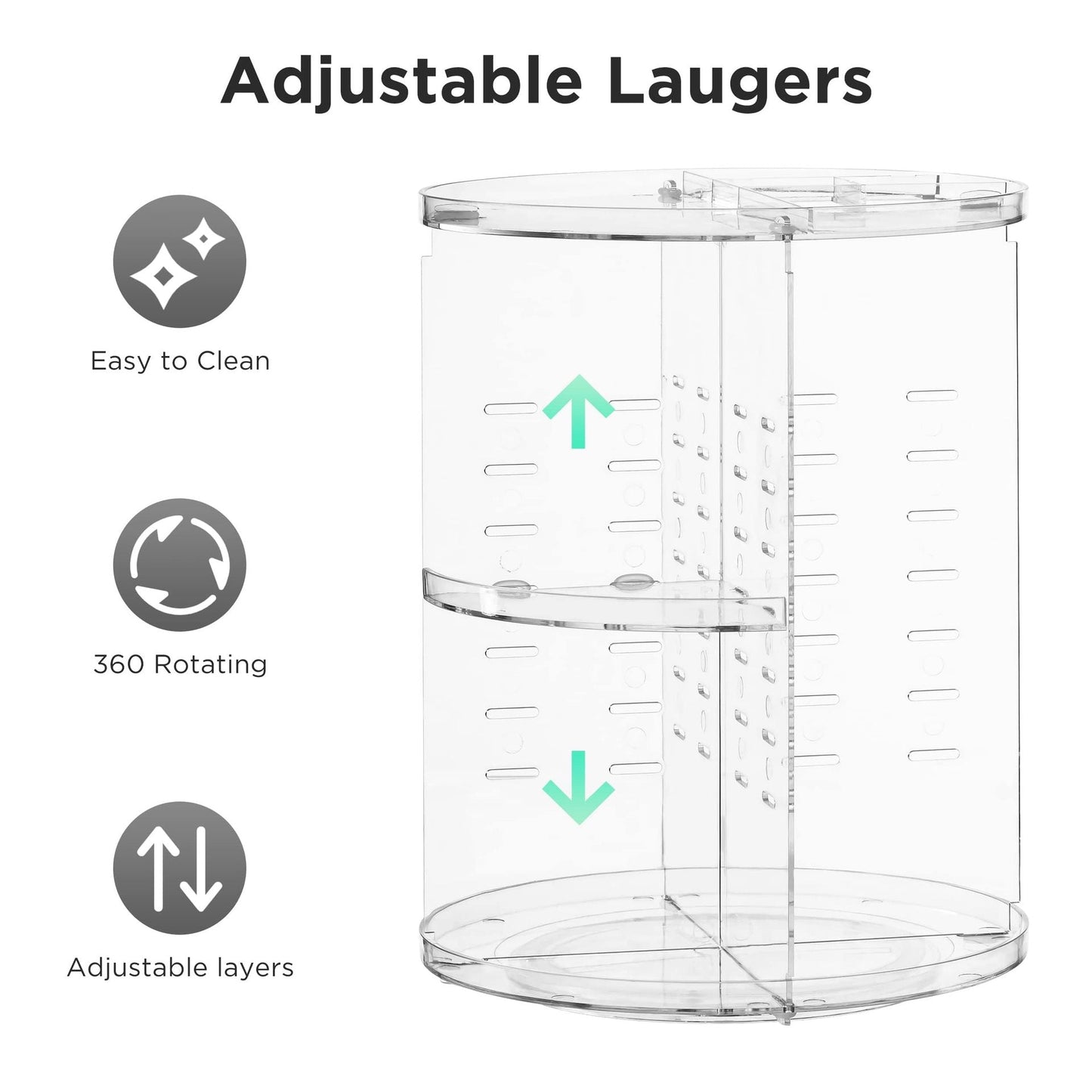 Acrylic 360 Spinning Makeup Organize