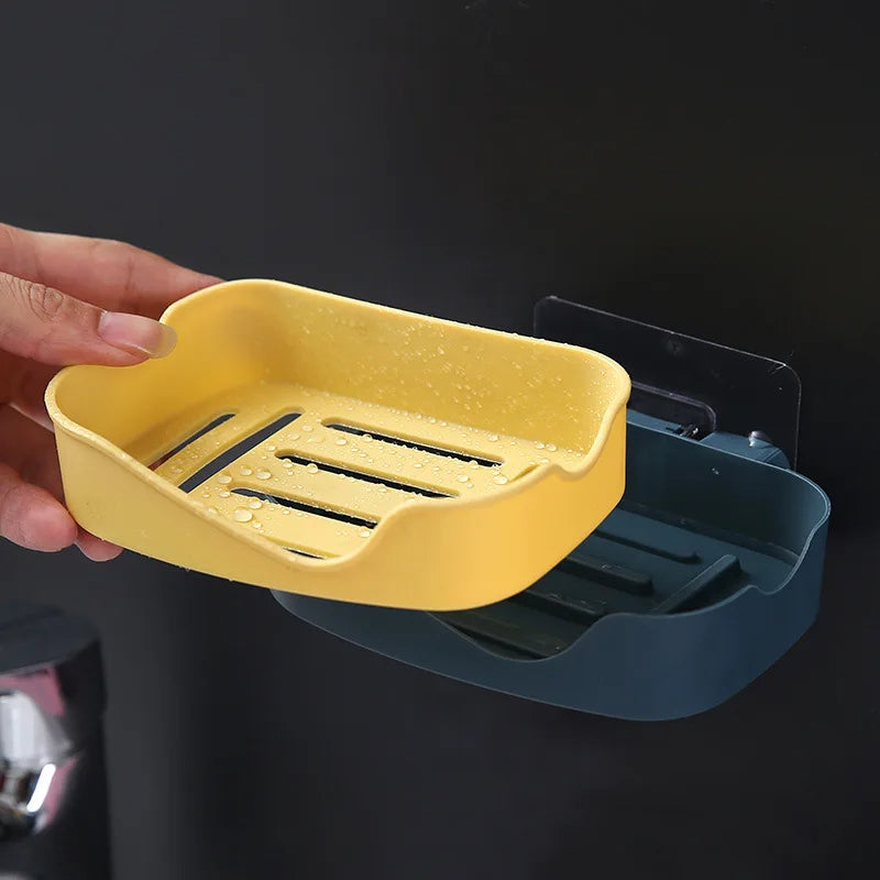 1Pc Double Layer Drain Soap Holder Regula