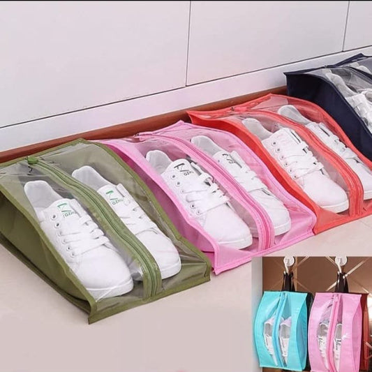 Portable Travel Waterproof Transparent Shoe Pouch.