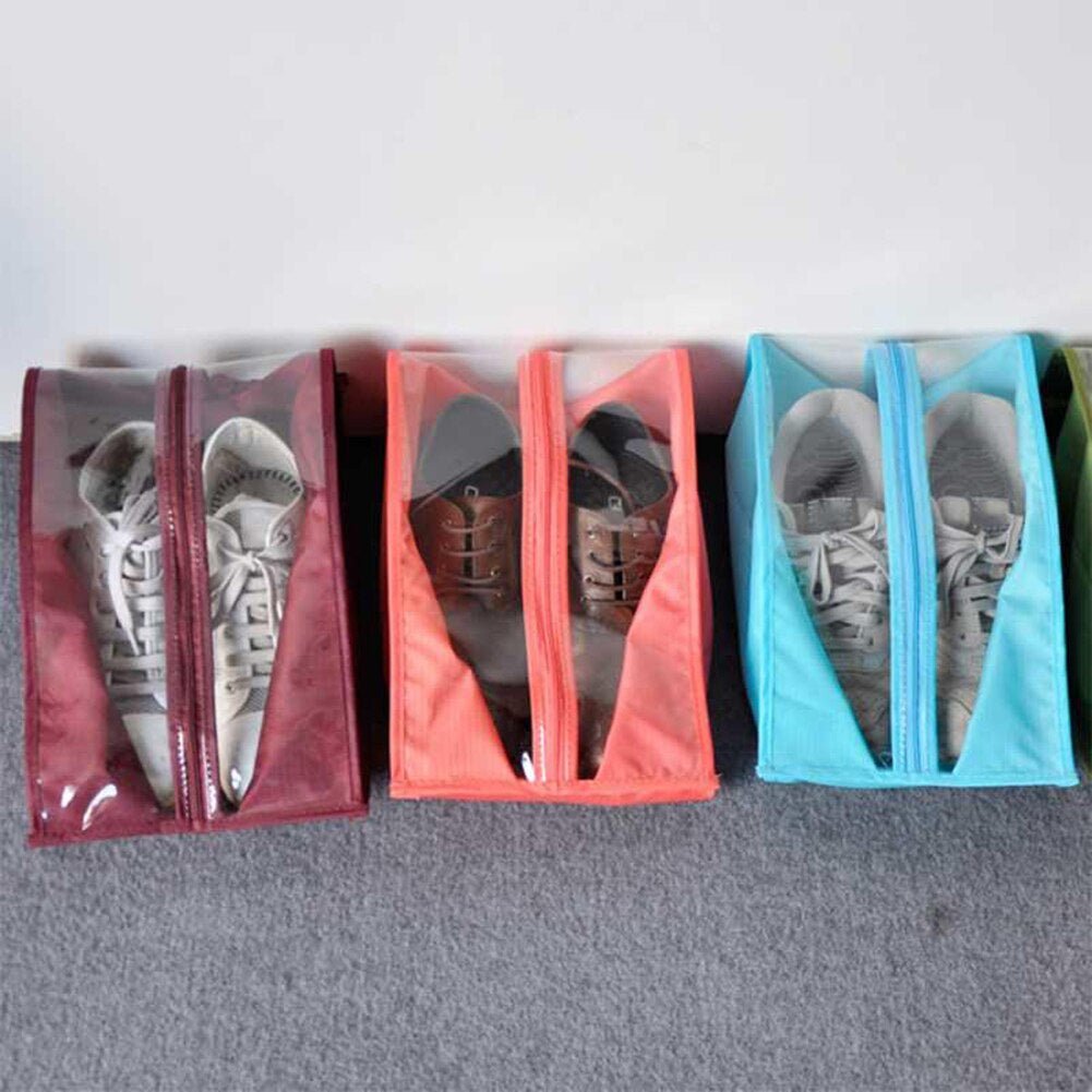 Portable Travel Waterproof Transparent Shoe Pouch.